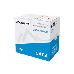 LANBERG KABEL UTP KAT.6 305M DRAHT CU GRAU