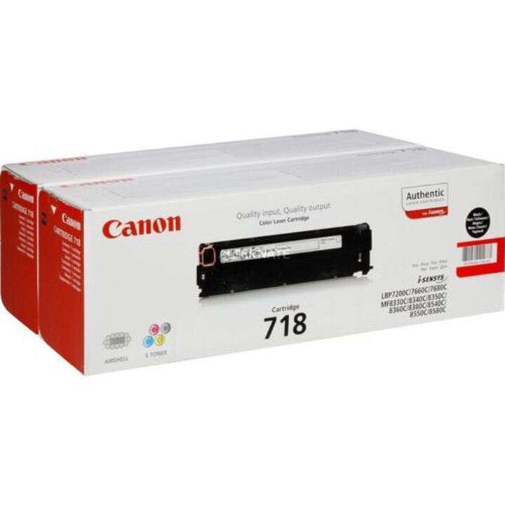 Toner Canon 718BK PACK 2 UD
