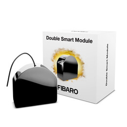 Fibaro FGS-224 ZW5, Double Smart Electric Switch Module, Black