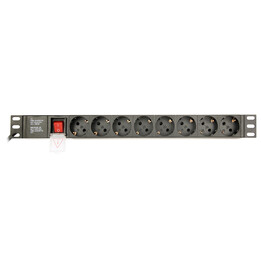 EnerGenie EG-PDU-014-C14 Rack Power Distribution Unit (8 Schuko plugs, 1U, 16A, C14 plug, 3m, black color)