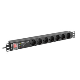 Lanberg POWER STRIP PDU RACK 19 "(1U, 16A, 7X Shuko, 2m)