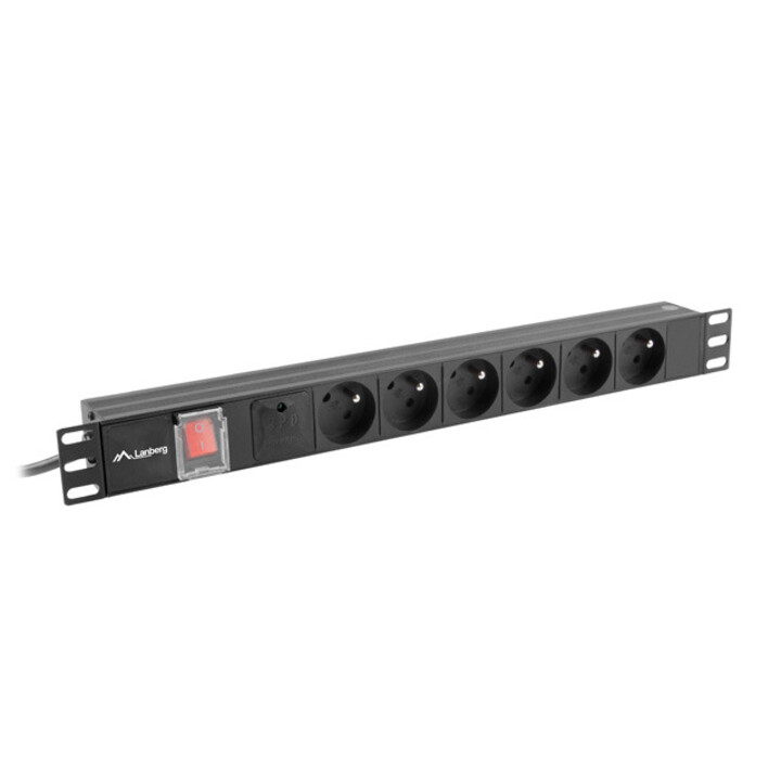 Lanberg POWER STRIP PDU RACK 19" (1U, 16A, 6X 230V PL, 2m)