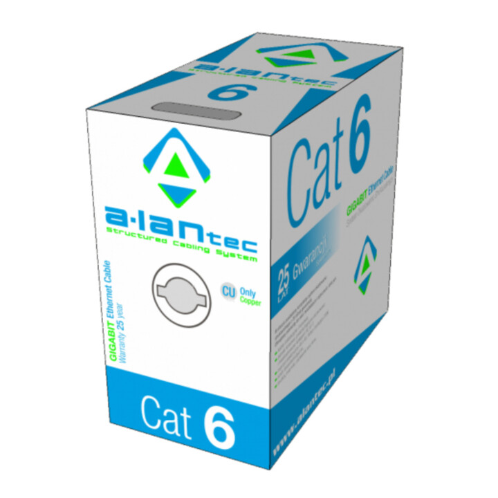 Cavo di rete A-LAN KIU6PVC305 305 m Cat6 U / UTP (UTP) Grigio