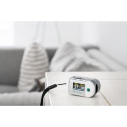 Medisana PM 100 monitor de ritmo cardiaco Dedo Plata, Blanco - Imagen 1