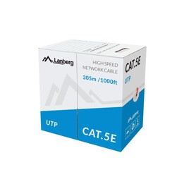 Lanberg UTP-Kabel Kat.5E 305M Draht CCA Gelb