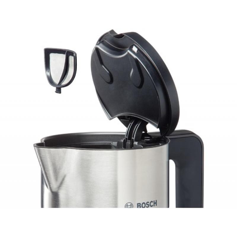 Bosch TWK8611P tetera eléctrica 1,5 L Antracita, Acero inoxidable, Blanco 2400 W - Imagen 3