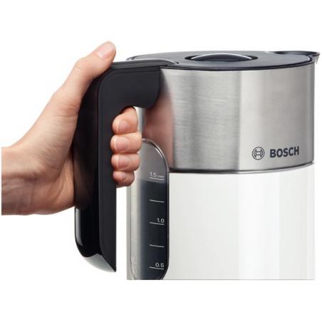 Bosch TWK8611P tetera eléctrica 1,5 L Antracita, Acero inoxidable, Blanco 2400 W - Imagen 4