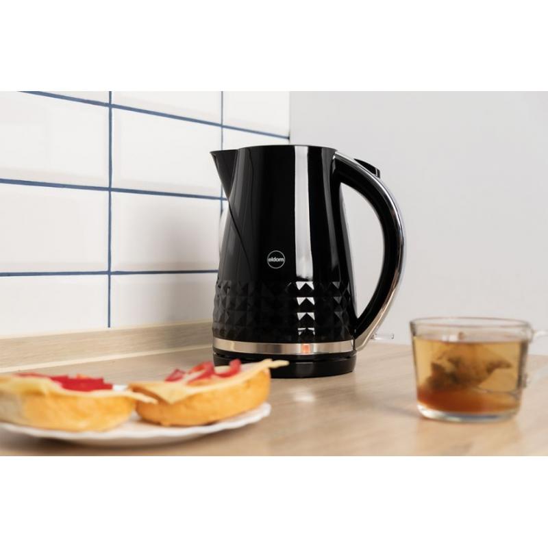 Hervidor ELDOM C270C OSS, 1,7 l de capacidad, 2150 W de potencia, negro - Imagen 1