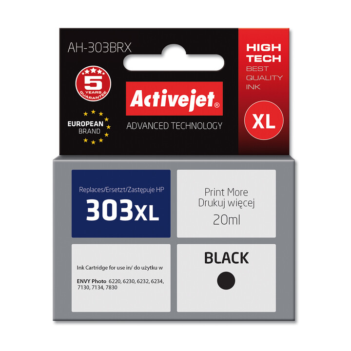 Cartuccia d'inchiostro Activejet AH-303BRX 1 pezzo(i) Compatibile ad alta resa (XL) Nero