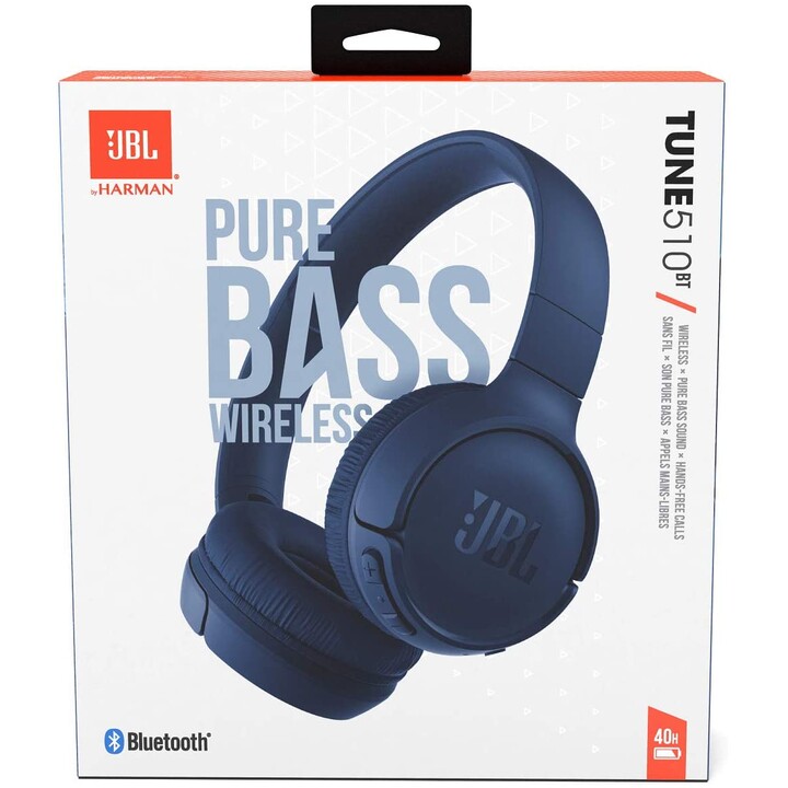 Fones de ouvido sem fio JBL Tune 510BT azul