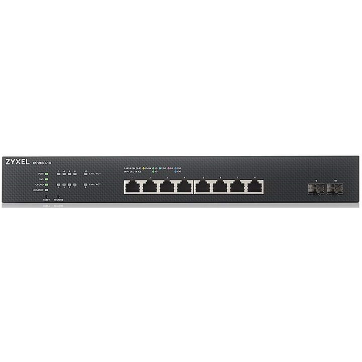 Zyxel XS1930-10-ZZ0101F commutateur réseau Géré L3 10G Ethernet (100/1000/10000) Noir