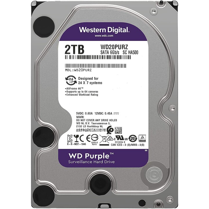 WD Purple WD20PURZ 2TB/8,9/600 Sata III 64MB (D)