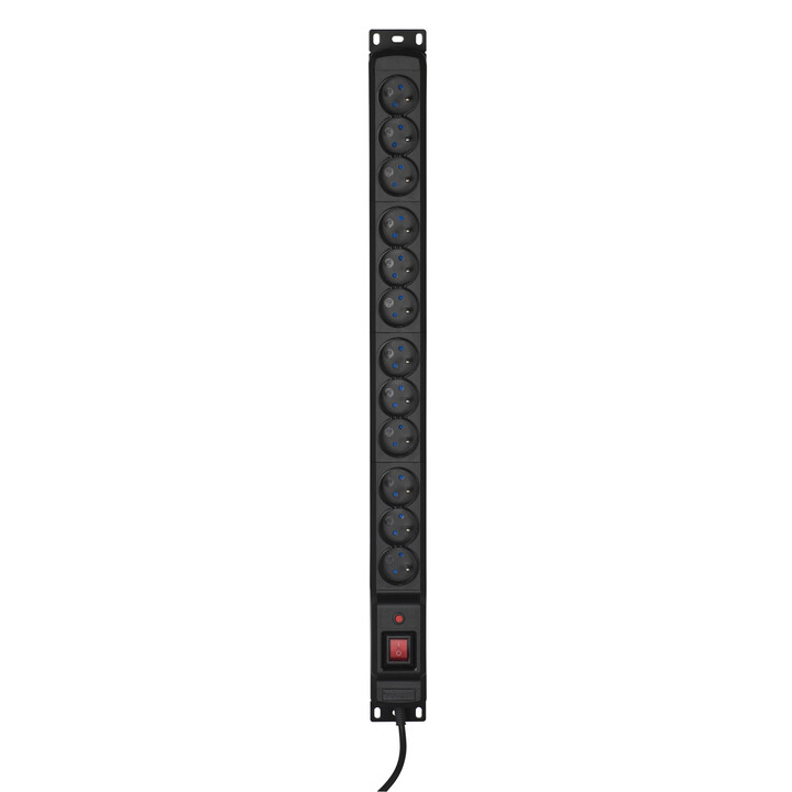 Activejet COMBO/12GN/1,5M/CZ Verlängerungskabel 12 AC-Ausgänge Indoor Schwarz