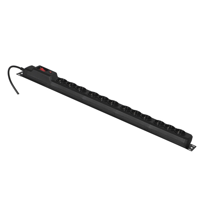 Activejet COMBO/12GN/1,5M/CZ Verlängerungskabel 12 AC-Ausgänge Indoor Schwarz
