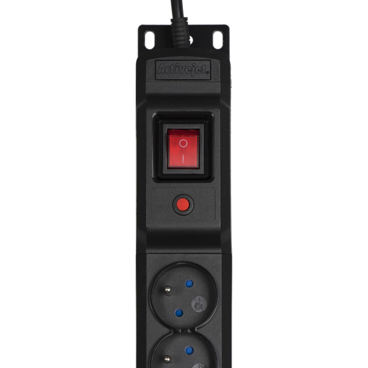 Activejet COMBO/12GN/1,5M/CZ Verlängerungskabel 12 AC-Ausgänge Indoor Schwarz