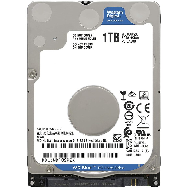 WD Blu 2,5 "WD10SPZX 1 TB / 12/600/54 128 MB (D)