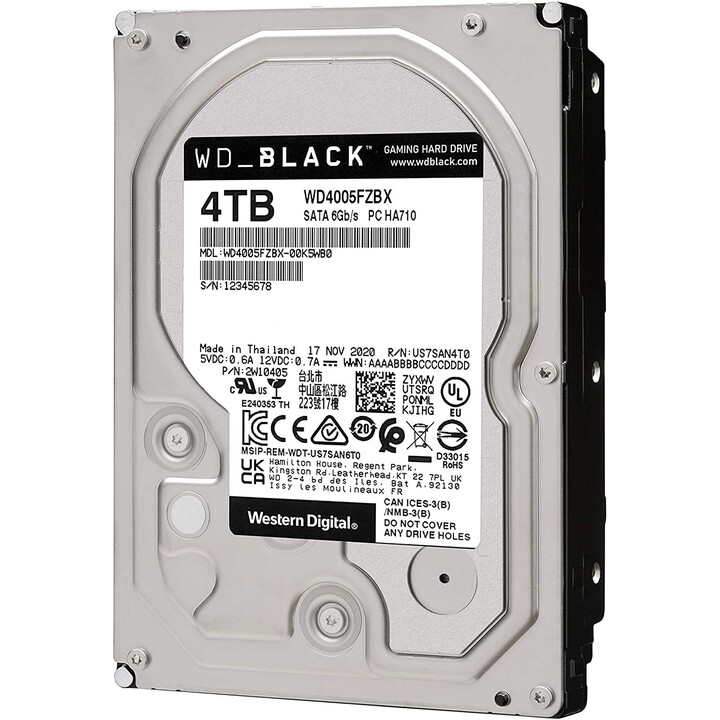 WD Negro WD4005FZBX 4TB/8.9"/600/72 Sata III 128MB (D)