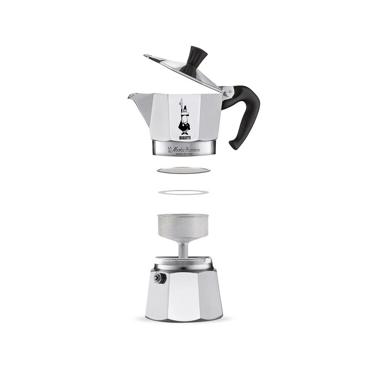 Bialetti Moka Express Cafetière à moka Aluminium, Noir