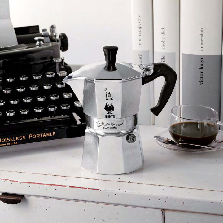 Bialetti Moka Express Cafetière à moka Aluminium, Noir