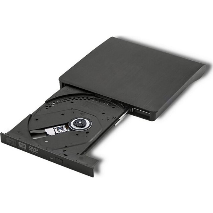 Qoltec 51857 Grabador de DVD-RW externo | USB 3: 0 | Negro