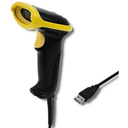Qoltec 50860 Wired Laser Barcode Scanner 1D | USB