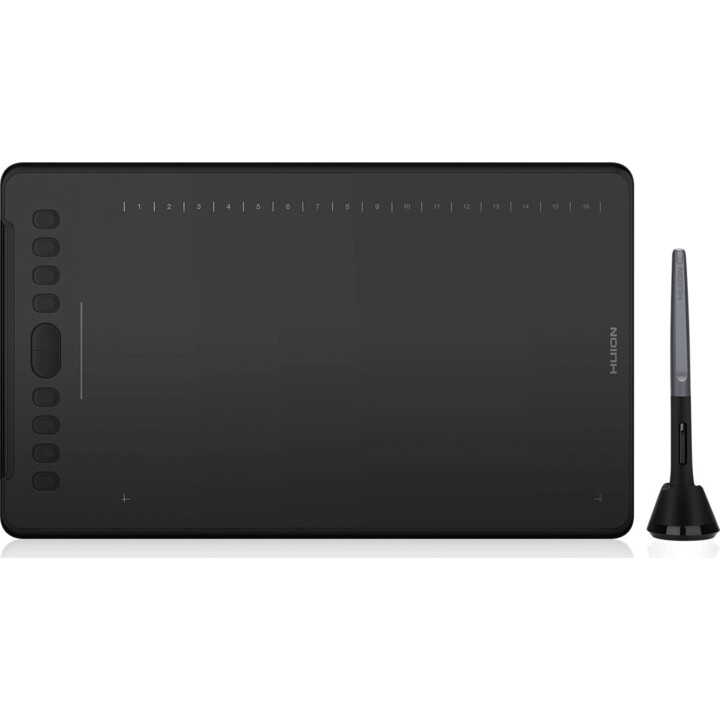 HUION H1161 tablette graphique 5080 lpi 279,4 x 174,6 mm USB Noir
