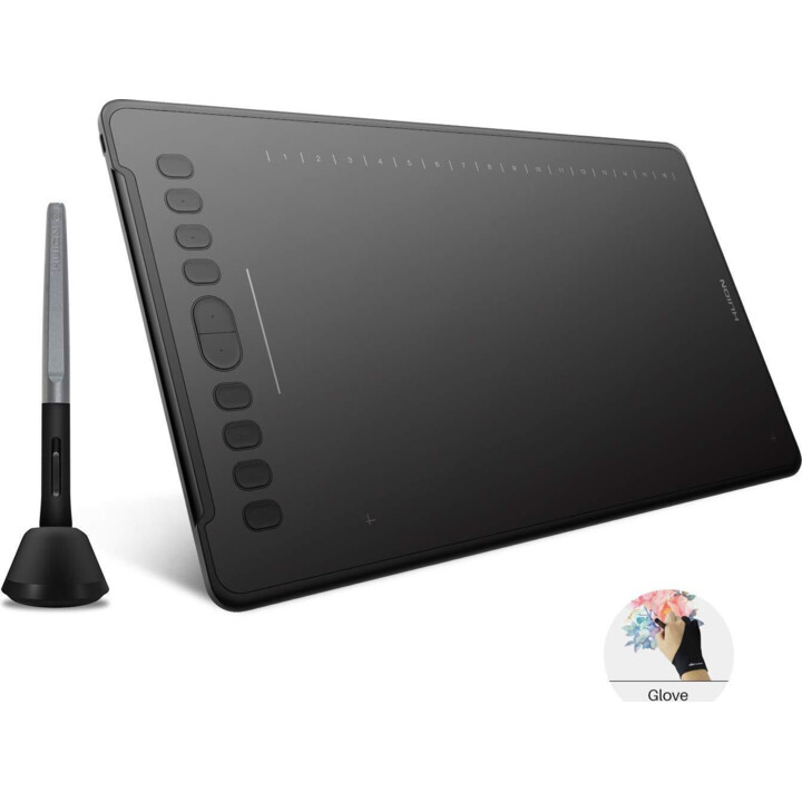 HUION H1161 tablette graphique 5080 lpi 279,4 x 174,6 mm USB Noir