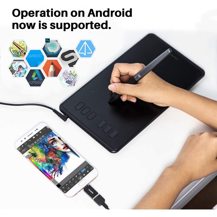 HUION H640P tableta digitalizadora 5080 líneas por pulgada 160 x 99 mm USB Negro