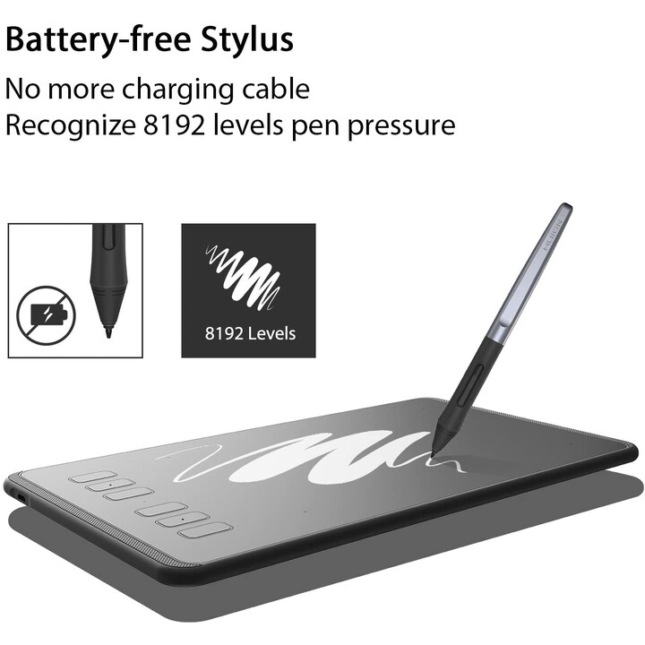 HUION H640P Tablet digitalizzatore 5080 linee per pollice 160 x 99 mm USB nero