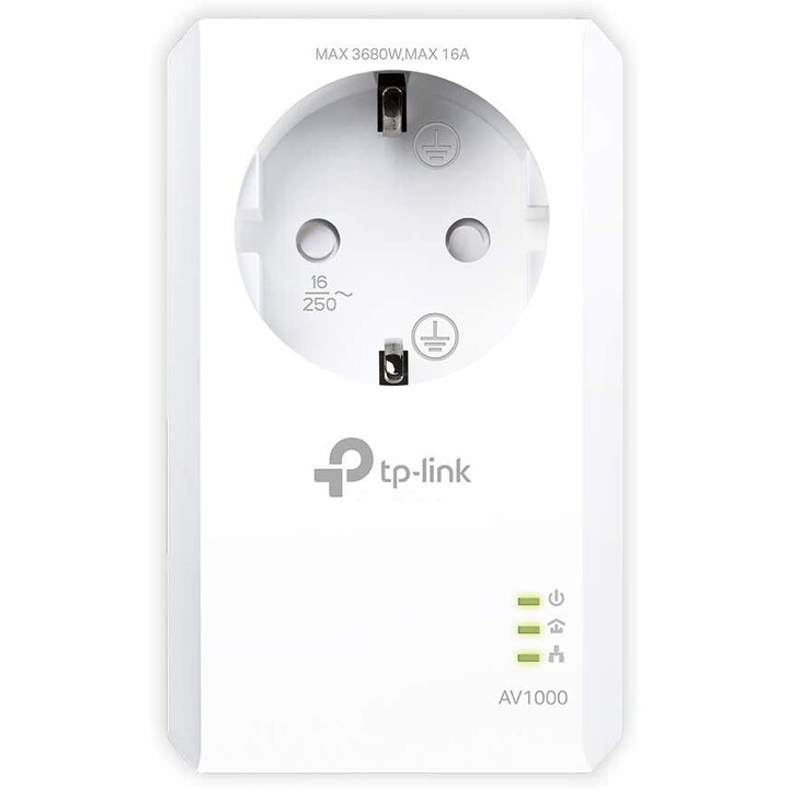 Adaptador Plc TpD-Link Pa7017 Powerline Passthrough 1000Mbps