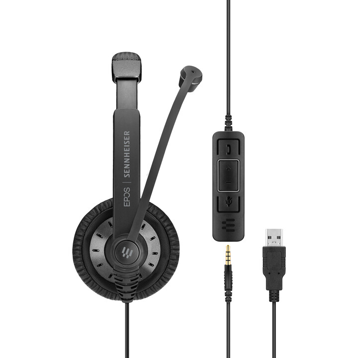 EPOS | SENNHEISER IMPACT SC 75 USB MS Kopfhörer Kopfband 3.5 mm connector USB Typ-A Schwarz