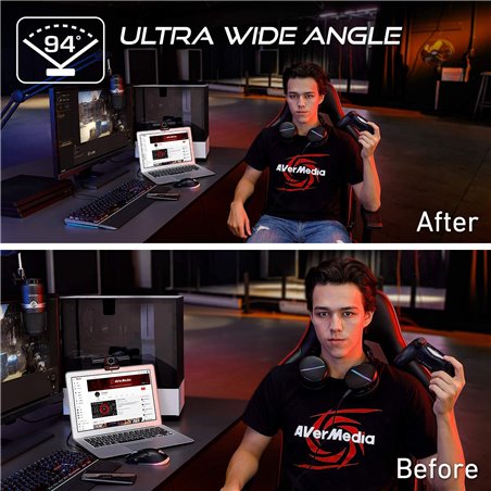 AVerMedia PW513 cámara web 8 MP 3840 x 2160 Pixeles USB-C Negro