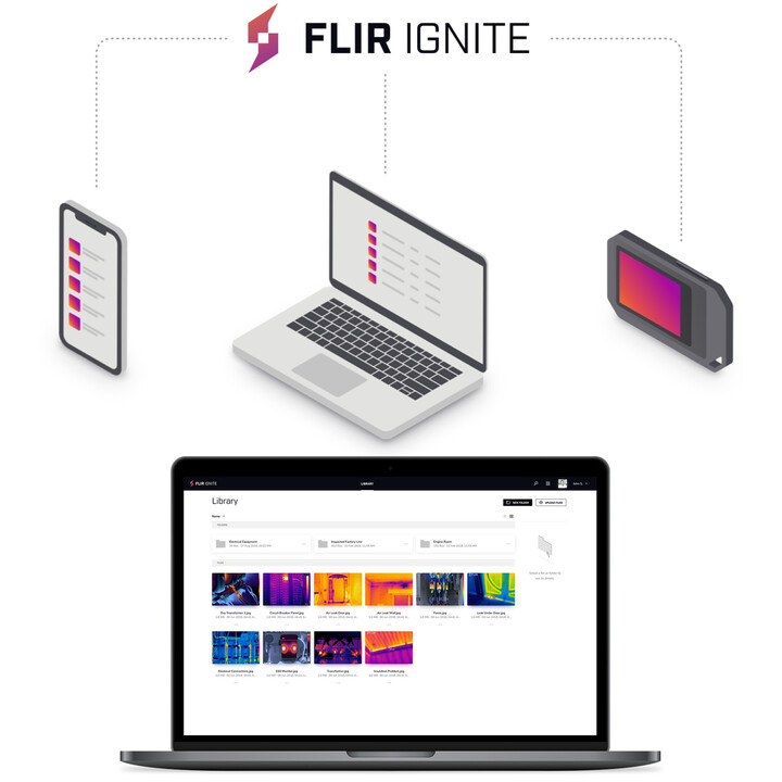 FLIR C3-X thermal camera Black 1800 mAh Vanadium Oxide Uncooled Focal Plane Arrays Built-in screen 128 x 96 Pixels LCD 64