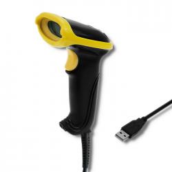 Qoltec 50867 Lector láser 1D | 2D | USB | Negro - Imagen 1