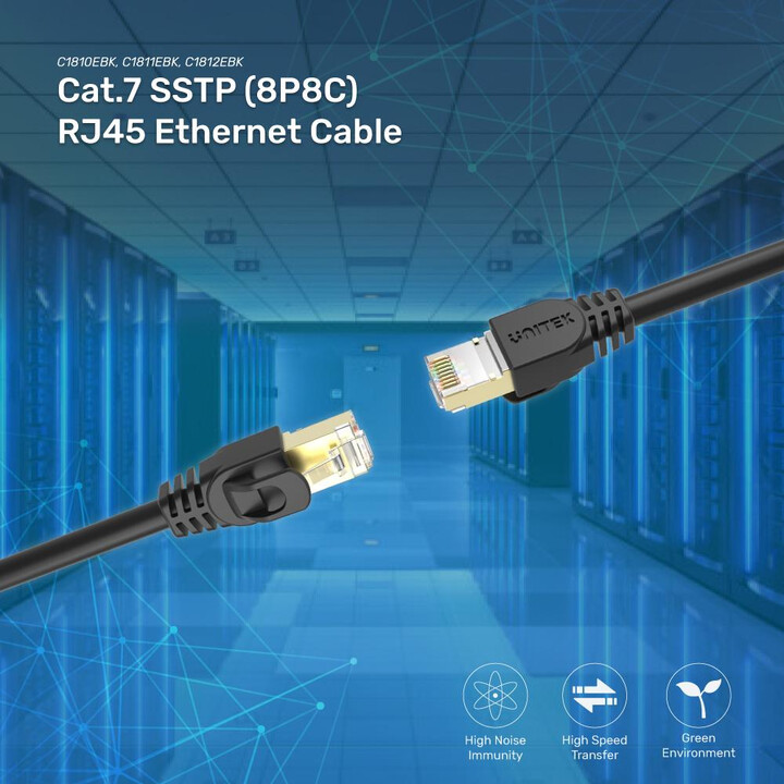 Unitek C1815EBK network cable Black 20 m