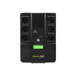 Green Cell AiO 800VA LCD Línea interactiva 480 W 6 salidas AC