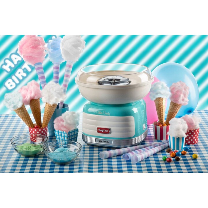 ARIETE Zucchero Filato 2973/01 Zucchero Filato Partytime 500 W Turchese
