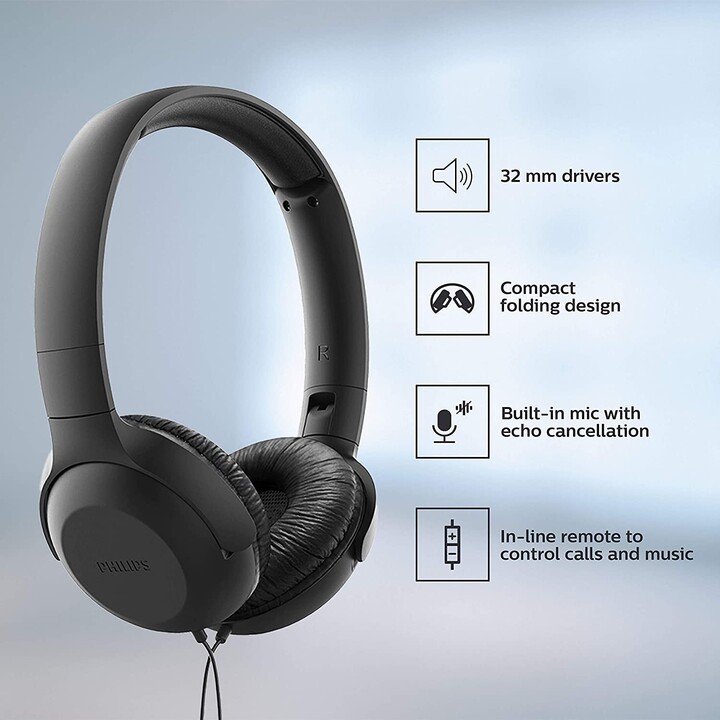 CASQUE PHILIPS TAUH201 AVEC MICRO NOIR