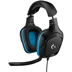 Faixa de ouvido para fones de ouvido Logitech G G432 3,5 mm Jack Black, azul