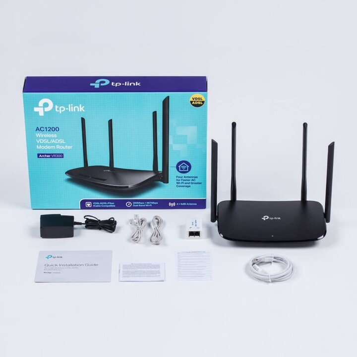 TP-LINK Archer VR300 AC1200 WLAN-Router Schnelles Ethernet Dual-Band (2,4 GHz/5 GHz) Schwarz