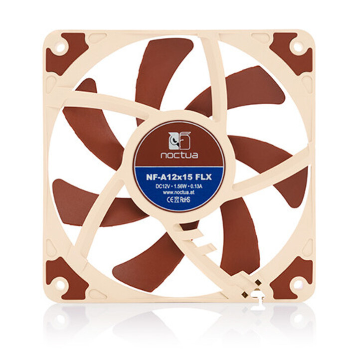 Noctua NF-A12x15 FLX Carcasa del ordenador Ventilador 12 cm Beige, Marrón