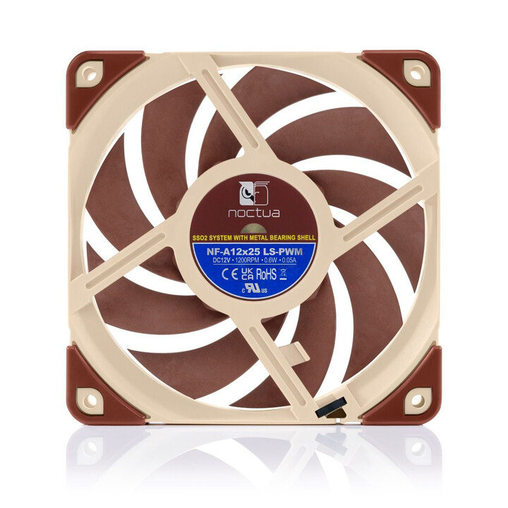 Noctua NF-A12x25 Carcasa del ordenador Ventilador 12 cm Beige, Marrón