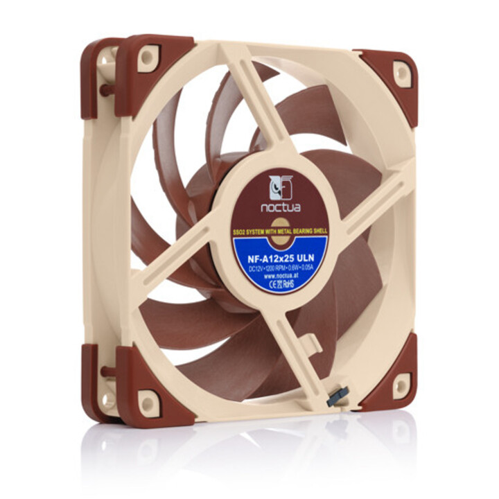 Noctua NF A12x25 ULN Carcasa del ordenador Ventilador 12 cm Beige, Rojo
