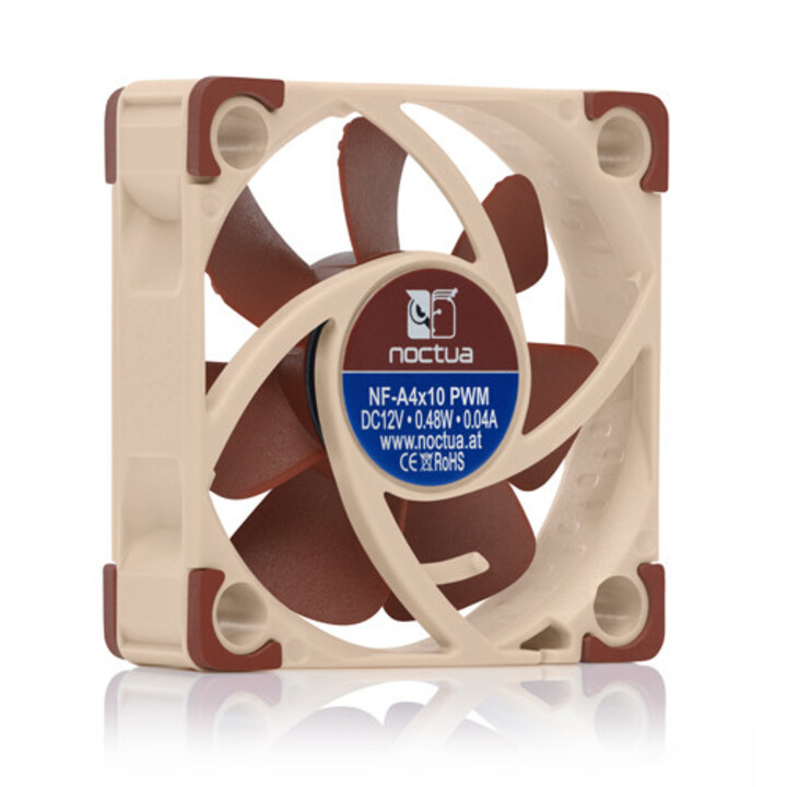 Noctua NF A4x10 PWM Carcasa del ordenador Ventilador 4 cm Beige, Rojo