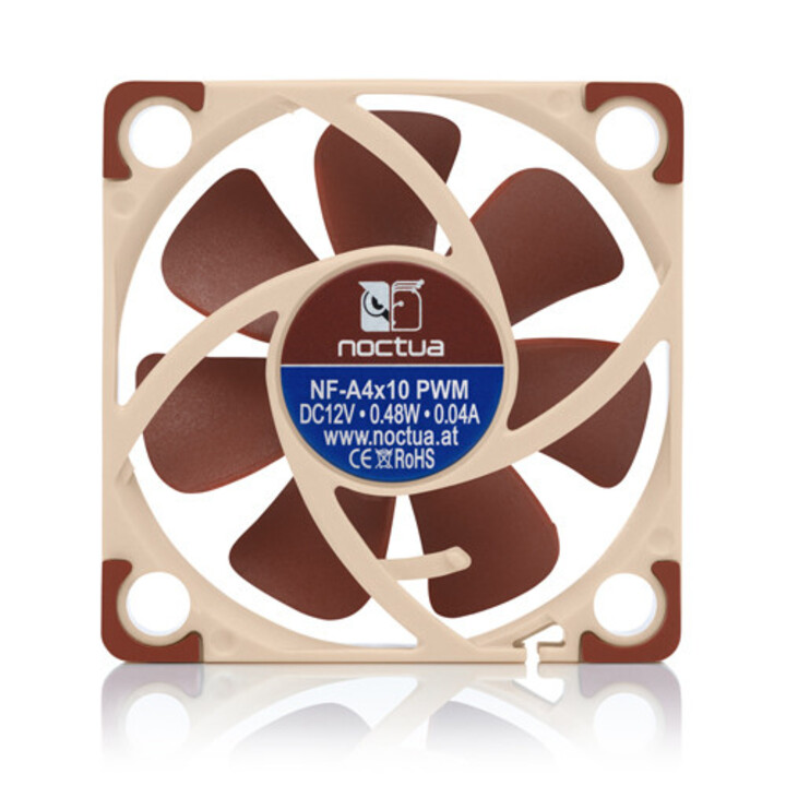 Noctua NF A4x10 PWM Carcasa del ordenador Ventilador 4 cm Beige, Rojo