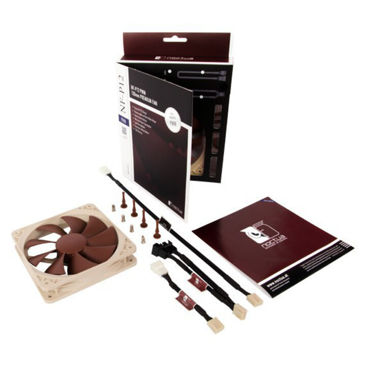 Noctua NF-P12 PWM ventilador de PC Carcasa del ordenador Marrón, Blanco