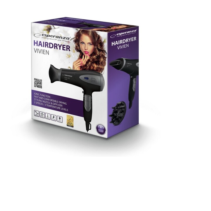 Esperanza EBH005K Hair Dryer Black 2200 W