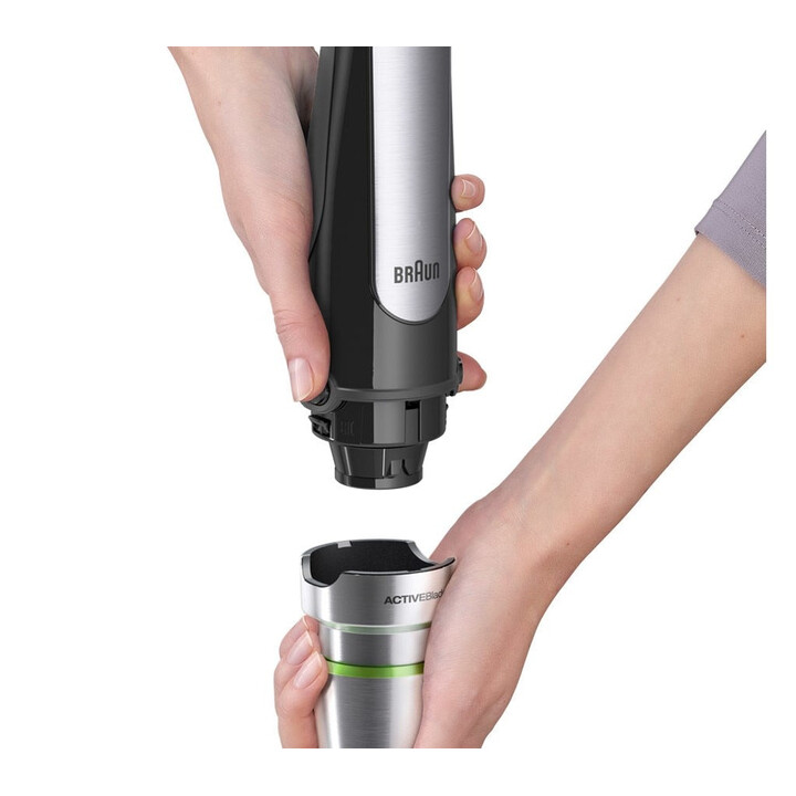 Braun mq 7035x 0.6 l Batidora de inmersión 1000 w negra, acero satinado