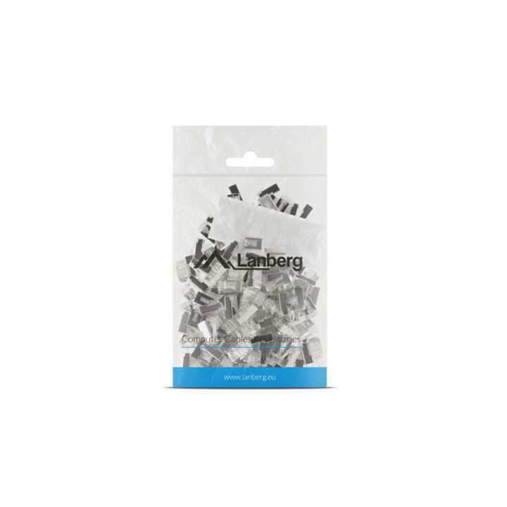 Lanberg PLS-6000 connecteur de fils RJ-45 Acier inoxydable, Transparent