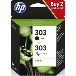 Multipack de cartuchos de tinta originales HP 303 negros y tricolores
